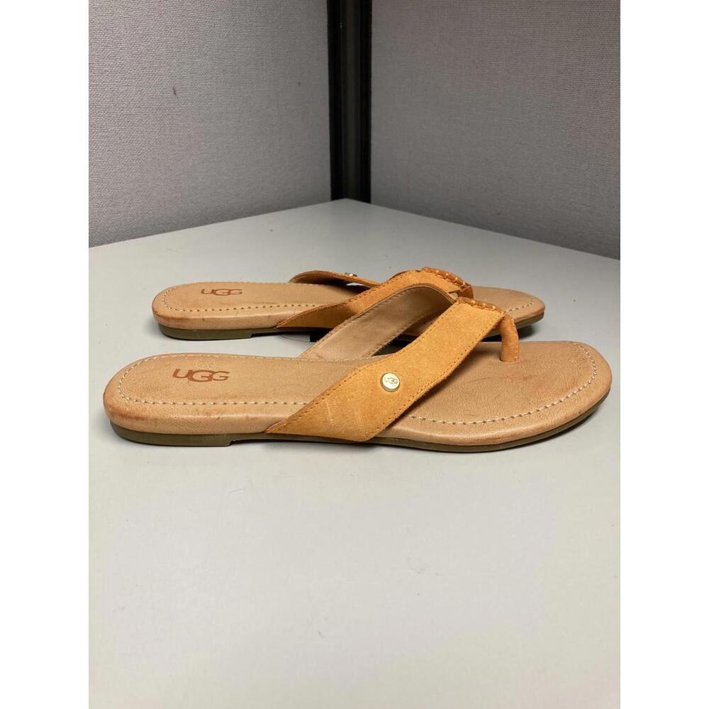 UGG Tan Suede Thong Sandals